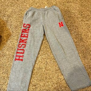 Grey Nebraska Sweatpants